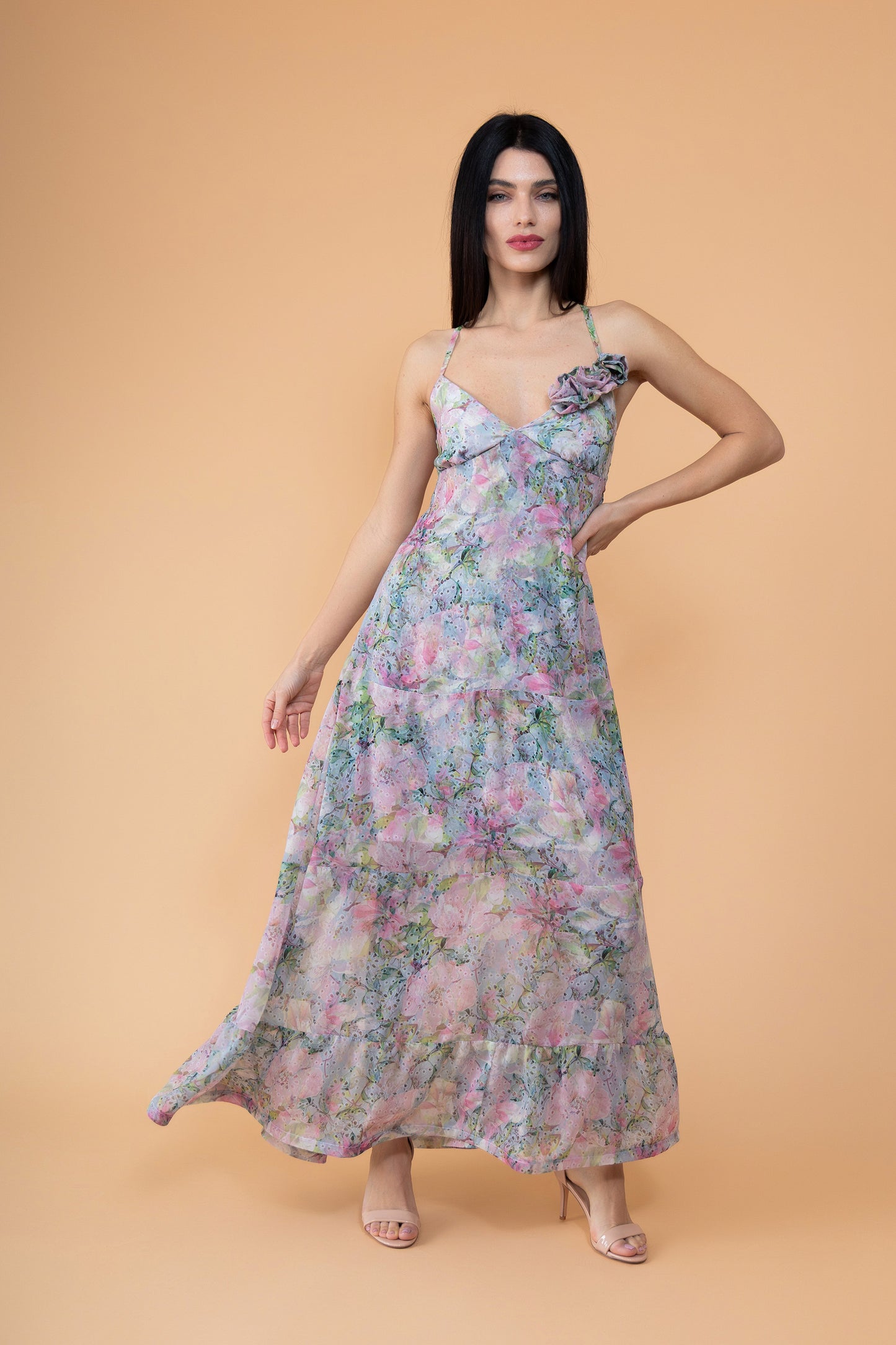 Idris Dress Lavender and Periwinkle