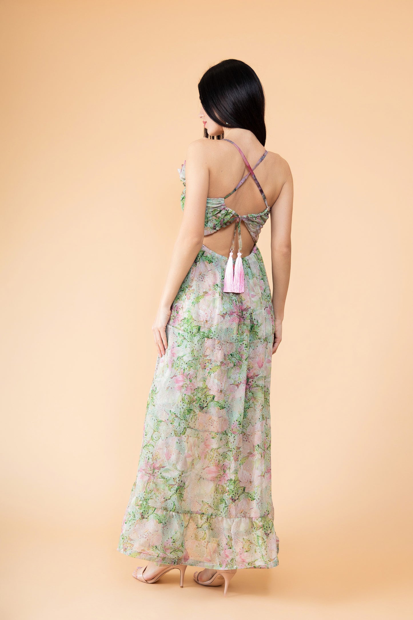 Idris Dress Sage and Mint Green