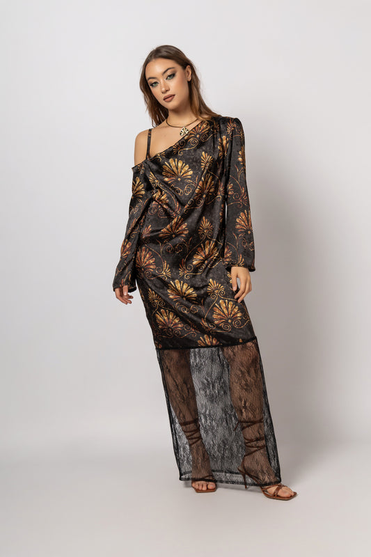 Giantsidis  Satin and lace dress