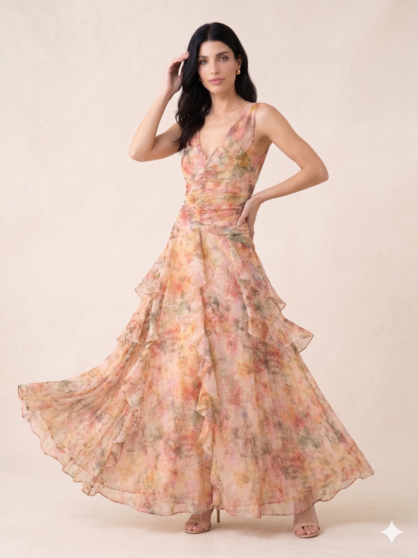 Chloris Dress Sunset Floral